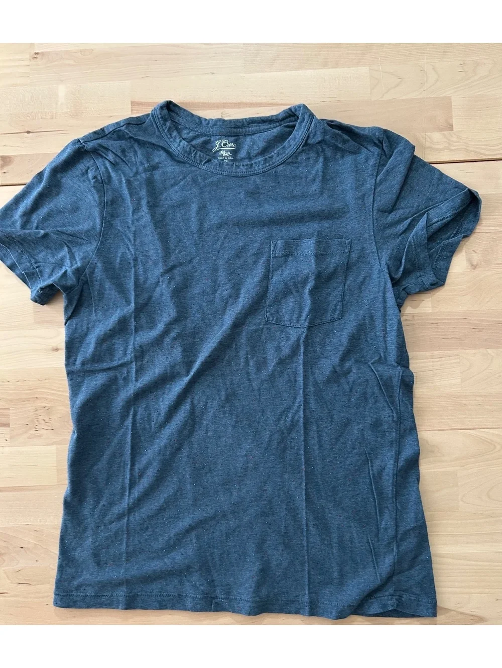 J.Crew Knit Goods Blue Slub Speckled Pocket T-Shirt - Size M